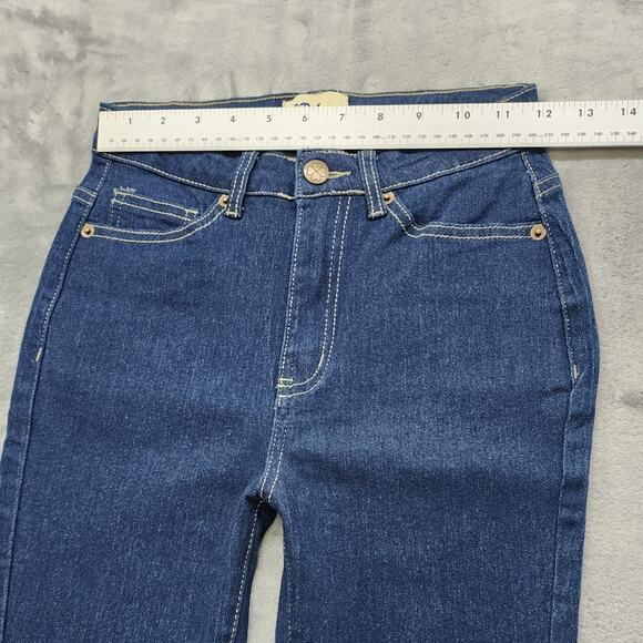RPL Jeans New York High Rise Skinny Jeans Size 3 Juniors Blue Dark Wash Stretch - Picture 9 of 13